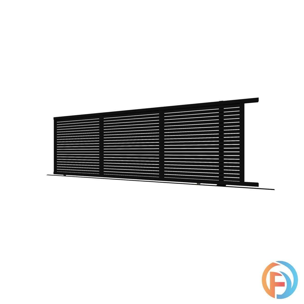 Horizontal Slats Sliding Gate