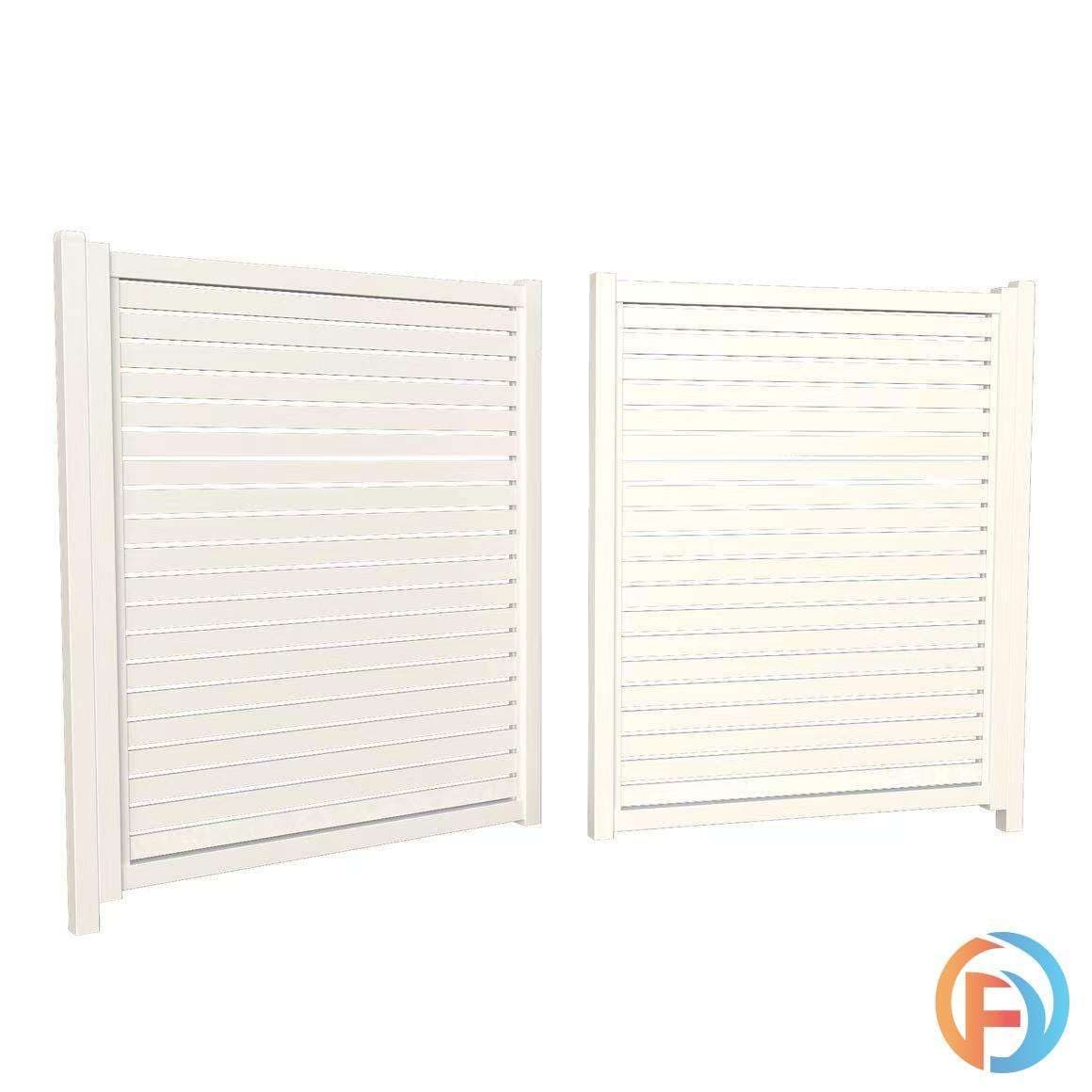 Horizontal Slats Swing Gate - Double Leaves