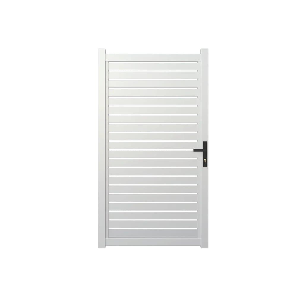 DIY Horizontal Slats Pedestrian Gate With Lock